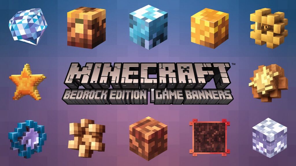 Minecraft: Bedrock Edition (2011) Game Icons Banners