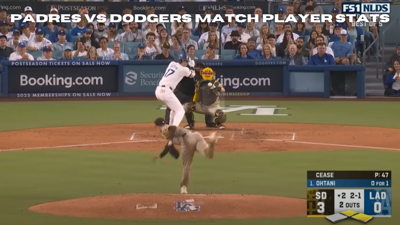 padres vs dodgers match player stats