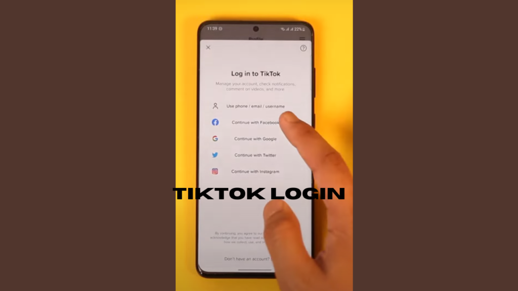 tiktok login