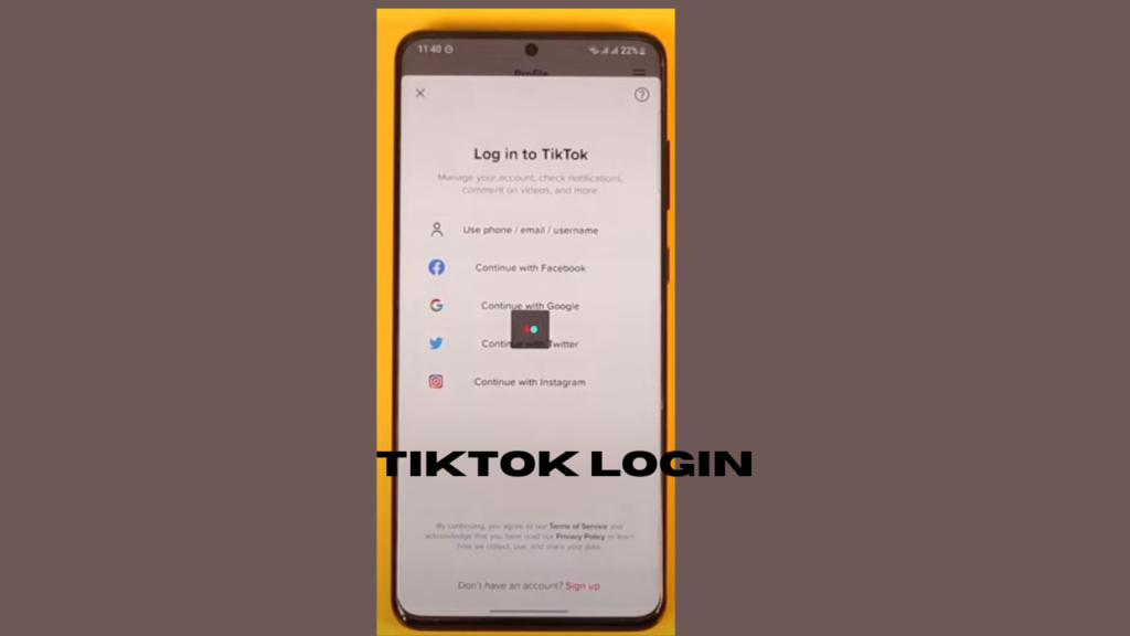 tiktok login