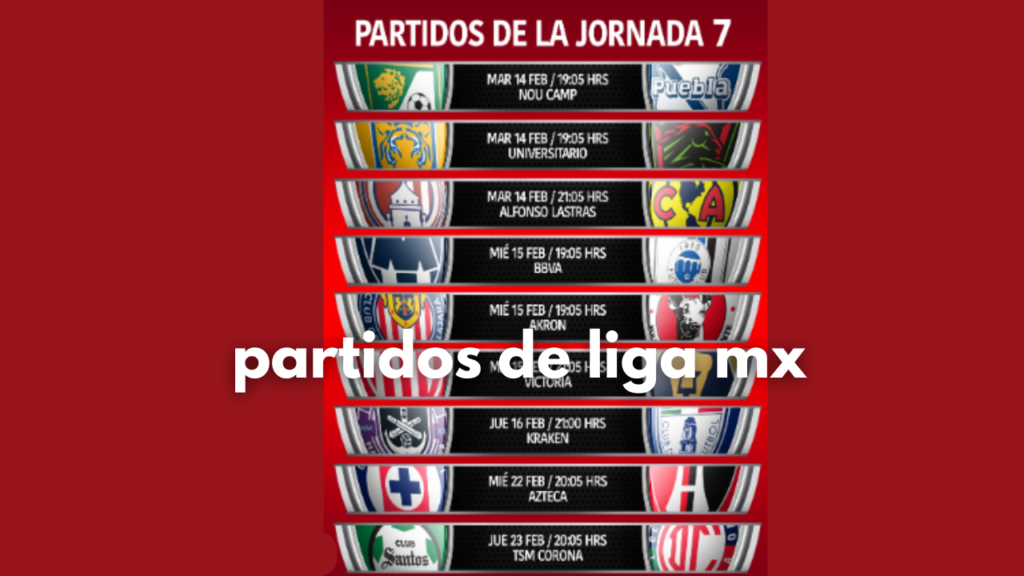 partidos de liga mx