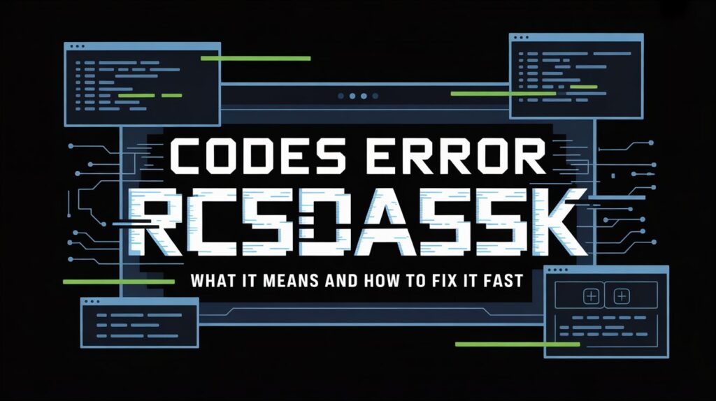 Codes Error RCSDASSK: What It Means and How to Fix It Fast
